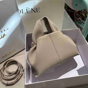 Polene Pebbled Leather Shoulder Hobo